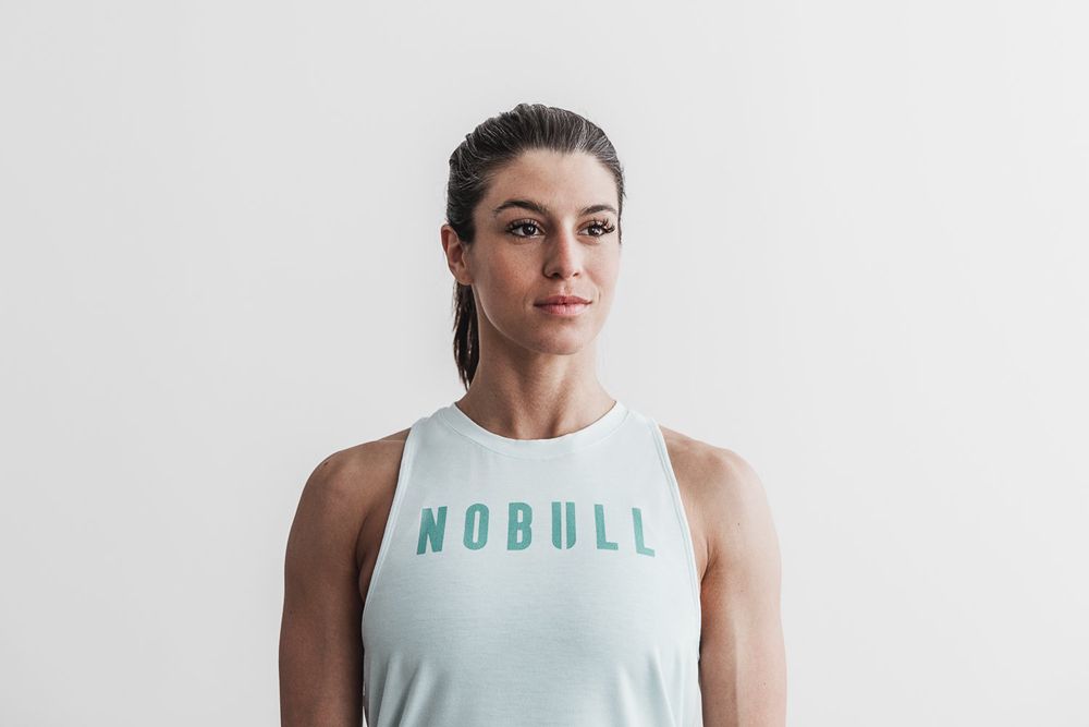 Débardeurs NOBULL Femme Turquoise - NOBULL High-Neck,France (3749-PQGVB)